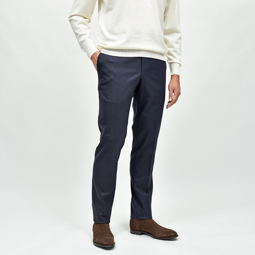 PT TORINO(ピーティー トリノ) ウォッシャブルライトテクノウール ストレッチ サージ ノープリーツドレスパンツ SLIM FIT/VD06