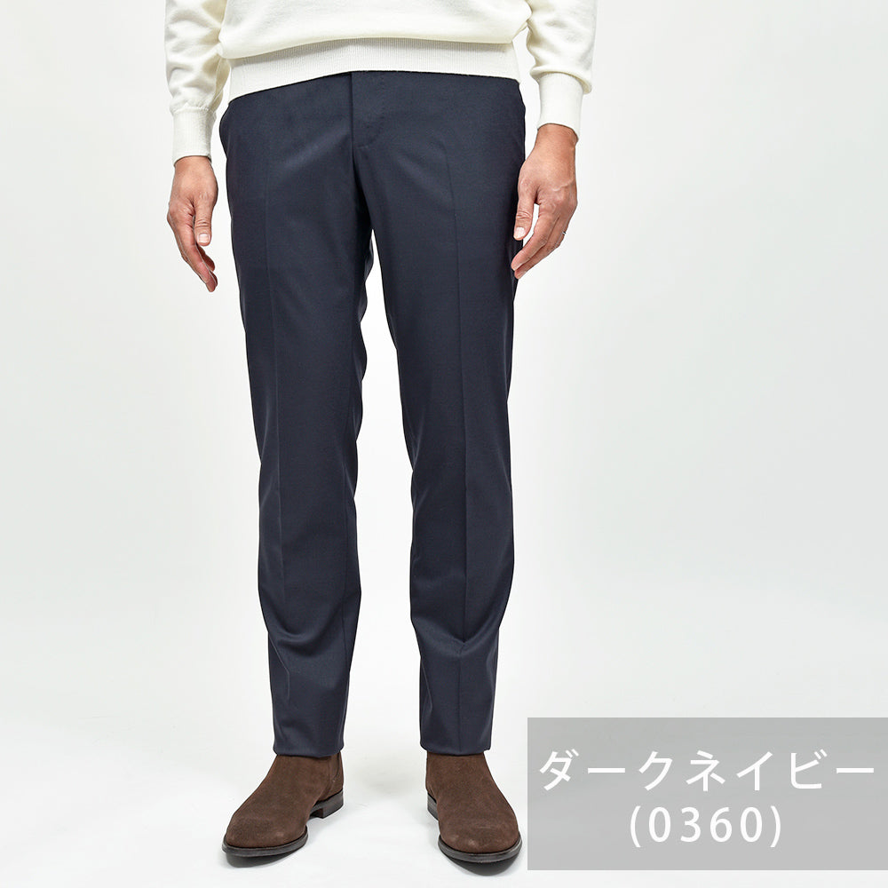 PT TORINO(ピーティー トリノ) ウォッシャブルライトテクノウール ストレッチ サージ ノープリーツドレスパンツ SLIM FIT/VD06