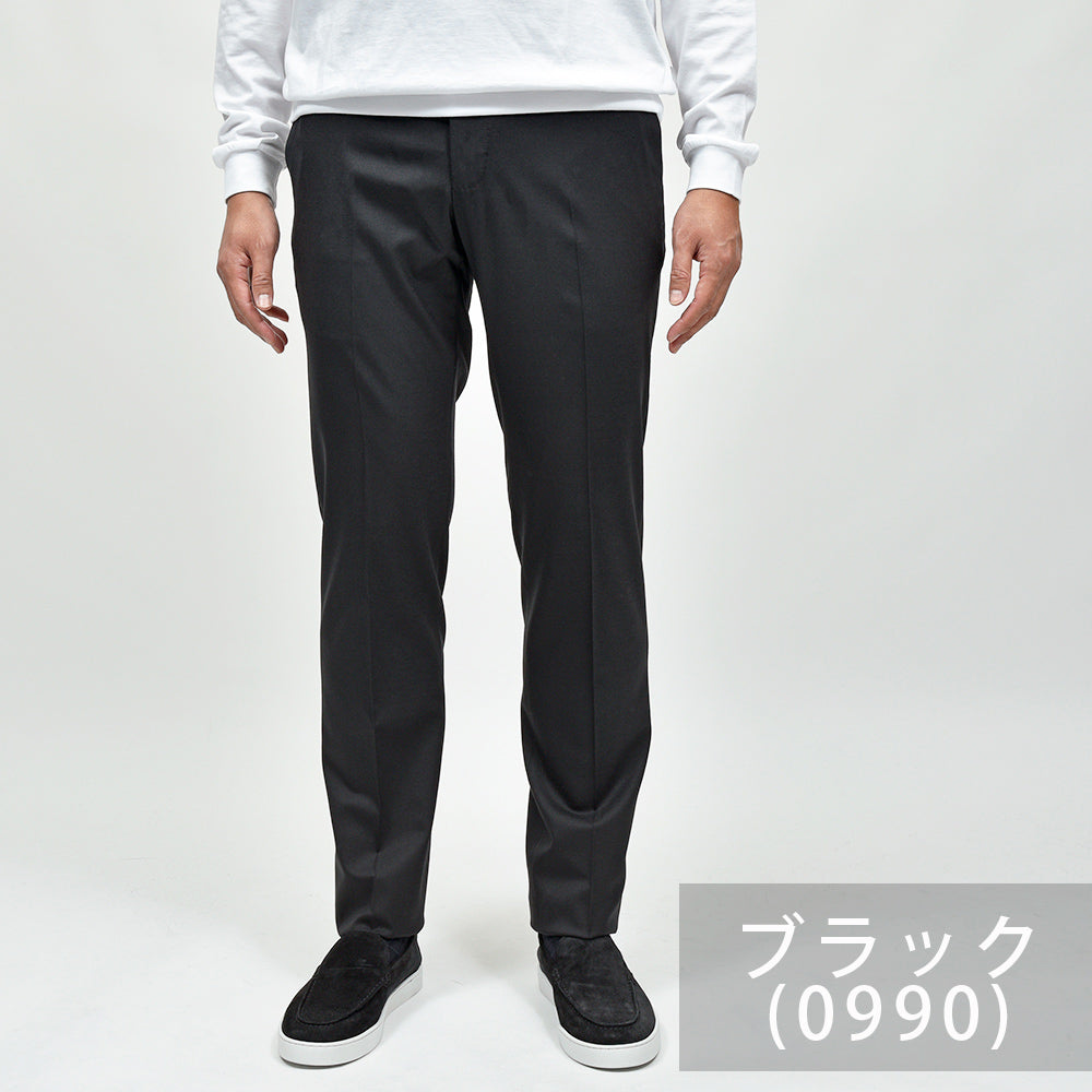 PT TORINO(ピーティー トリノ) ウォッシャブルライトテクノウール ストレッチ サージ ノープリーツドレスパンツ SLIM FIT/VD06