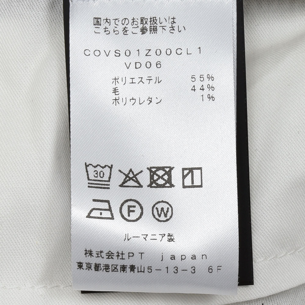 PT TORINO(ピーティー トリノ) ウォッシャブルライトテクノウール ストレッチ サージ ノープリーツドレスパンツ SLIM FIT/VD06