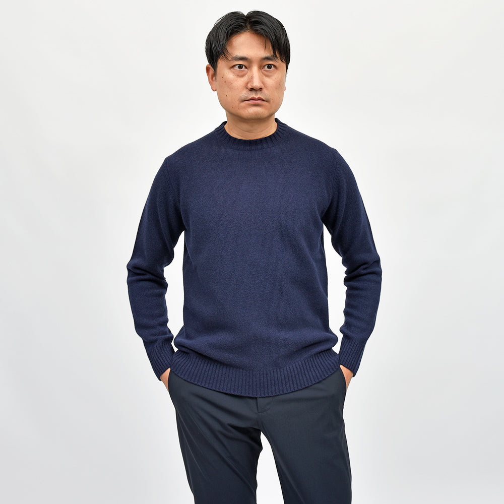 morgano(モルガーノ) エクストラファインメリノウール カシミヤ 7ゲージ クルーネックニット
