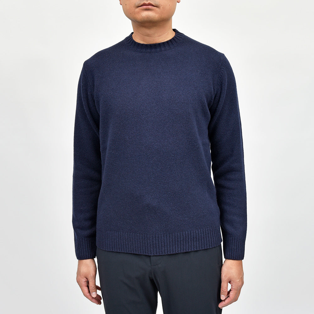 morgano(モルガーノ) エクストラファインメリノウール カシミヤ 7ゲージ クルーネックニット