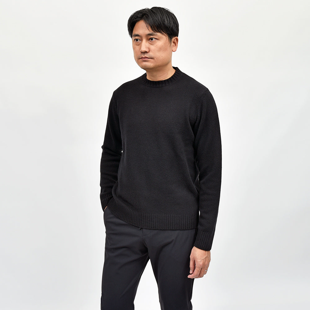 morgano(モルガーノ) エクストラファインメリノウール カシミヤ 7ゲージ クルーネックニット