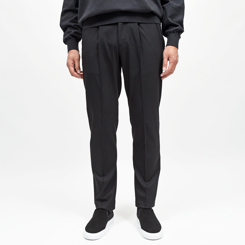 PT TORINO(ピーティー トリノ) NEW BERLIN ウォッシャブルテクノウール ストレッチ サージ 永久クリース 1プリーツパンツ SOFT FIT/VD06