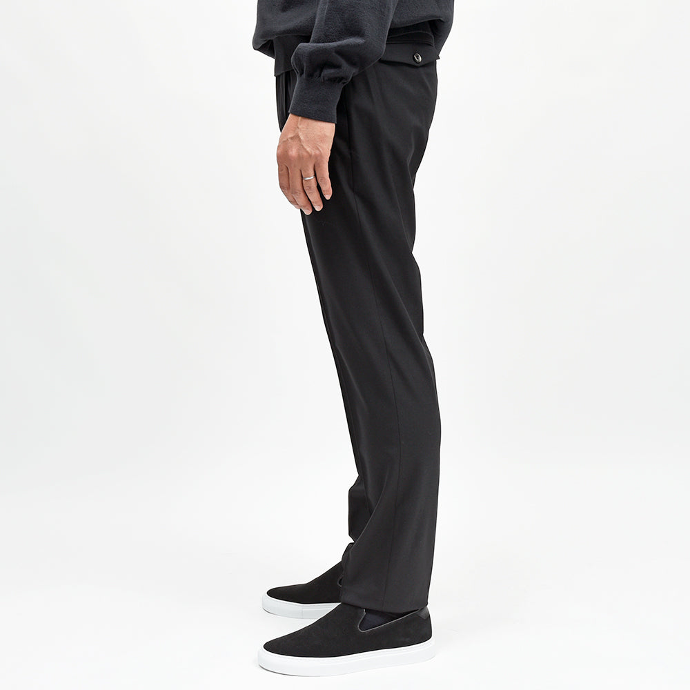 PT TORINO(ピーティー トリノ) NEW BERLIN ウォッシャブルテクノウール ストレッチ サージ 永久クリース 1プリーツパンツ SOFT FIT/VD06