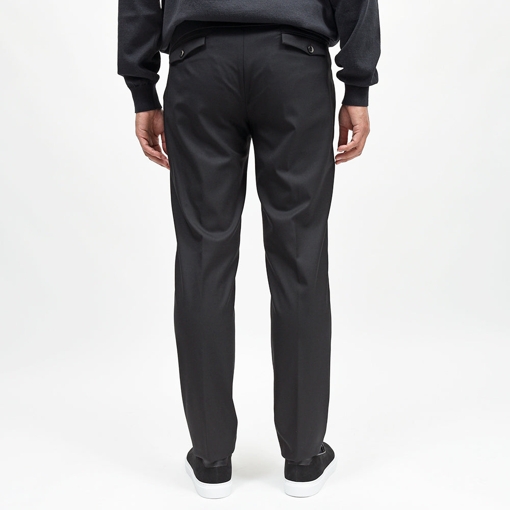 PT TORINO(ピーティー トリノ) NEW BERLIN ウォッシャブルテクノウール ストレッチ サージ 永久クリース 1プリーツパンツ SOFT FIT/VD06