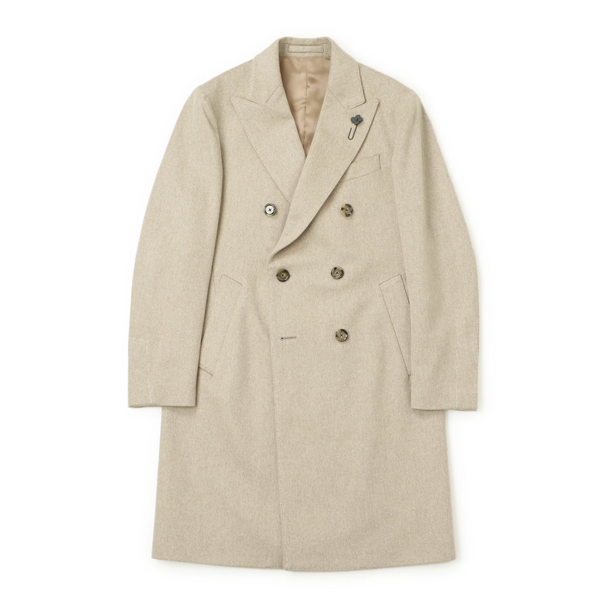 ラルディーニ / 6B ダブル チェスターコート / Loro Piana Rain System / 5216723218Q5602 / 0200 ベージュ