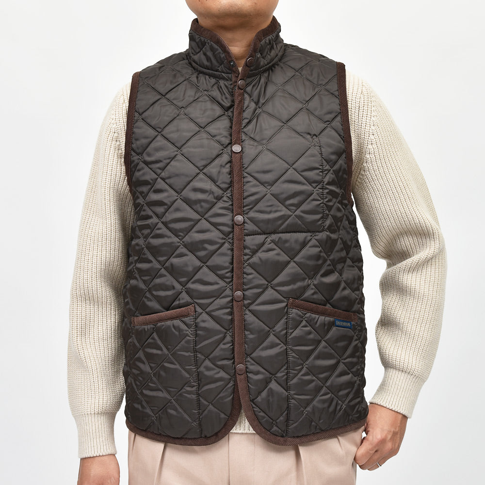 LAVENHAM(ラベンハム) MICKFIELD ポリエステル キルティング スタンドカラーベスト