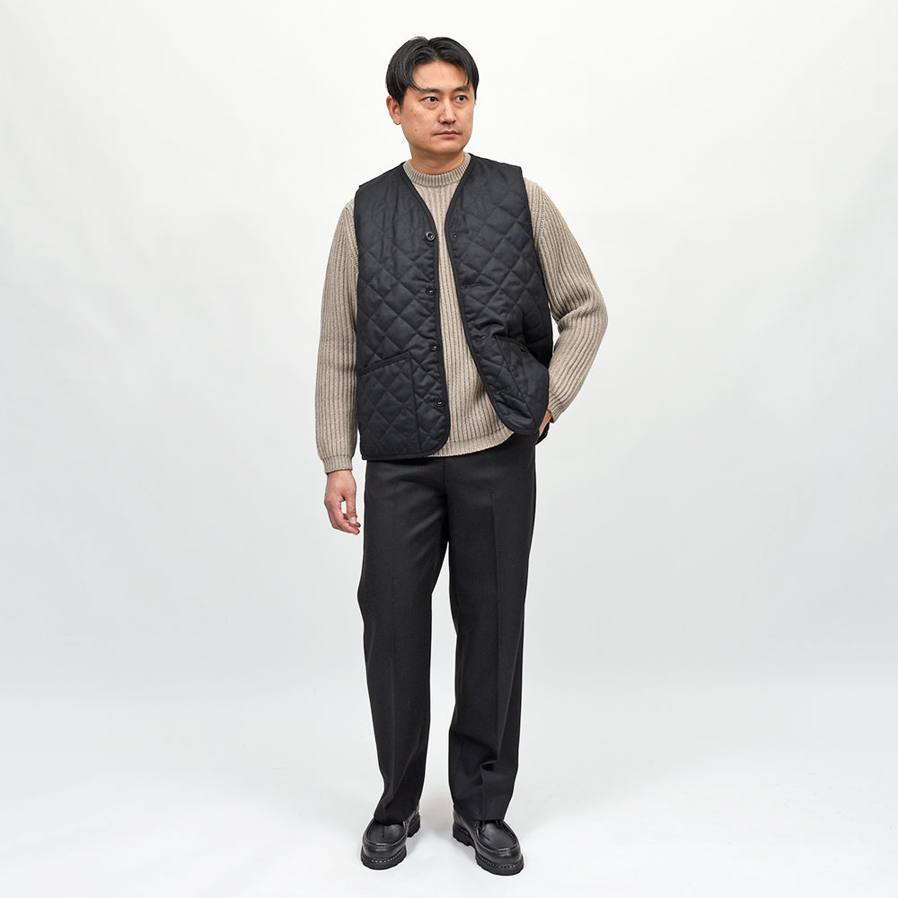 LAVENHAM(ラベンハム) BLACK EDITION Wool Button Front Gilet ウール ボタンフロントジレ