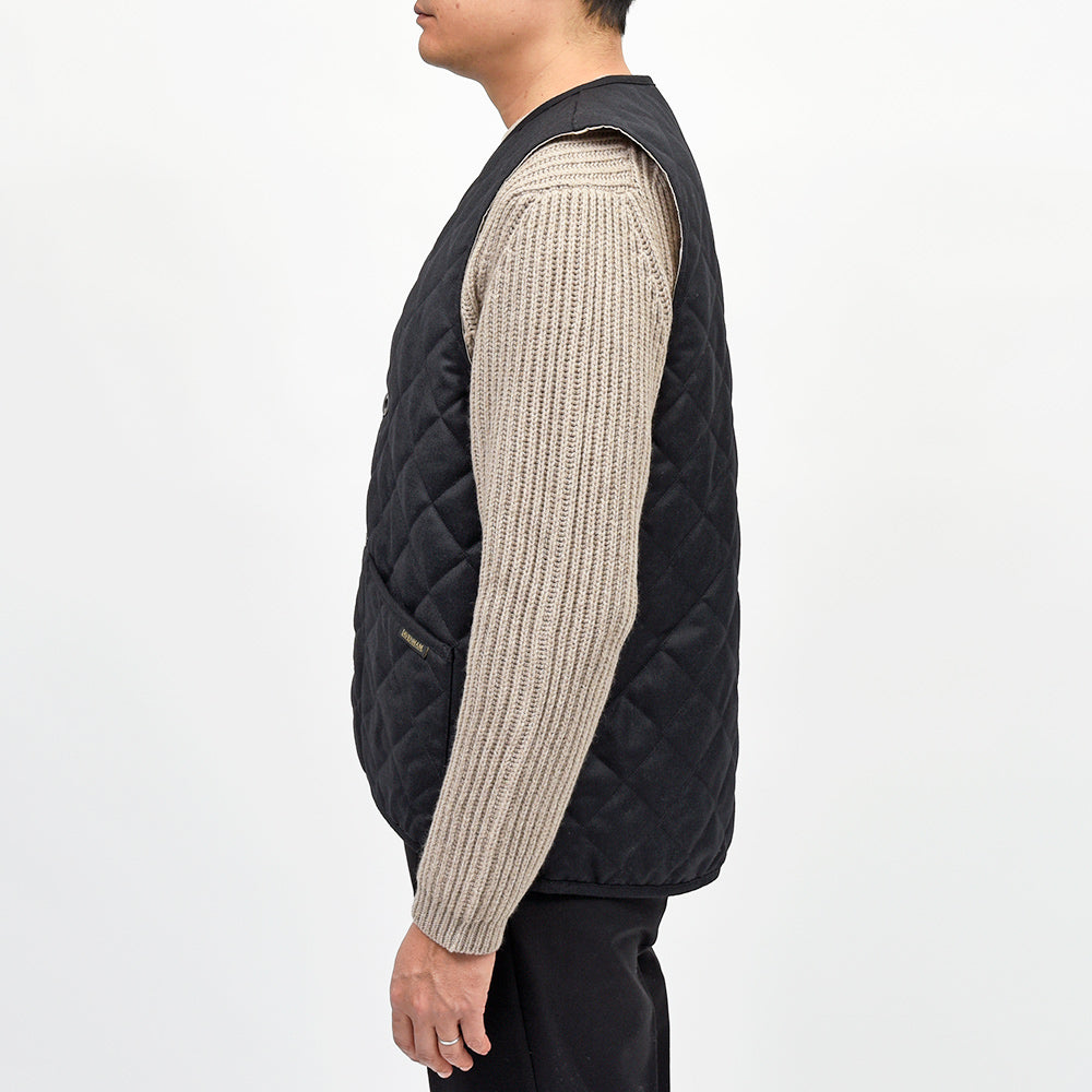 LAVENHAM(ラベンハム) BLACK EDITION Wool Button Front Gilet ウール ボタンフロントジレ