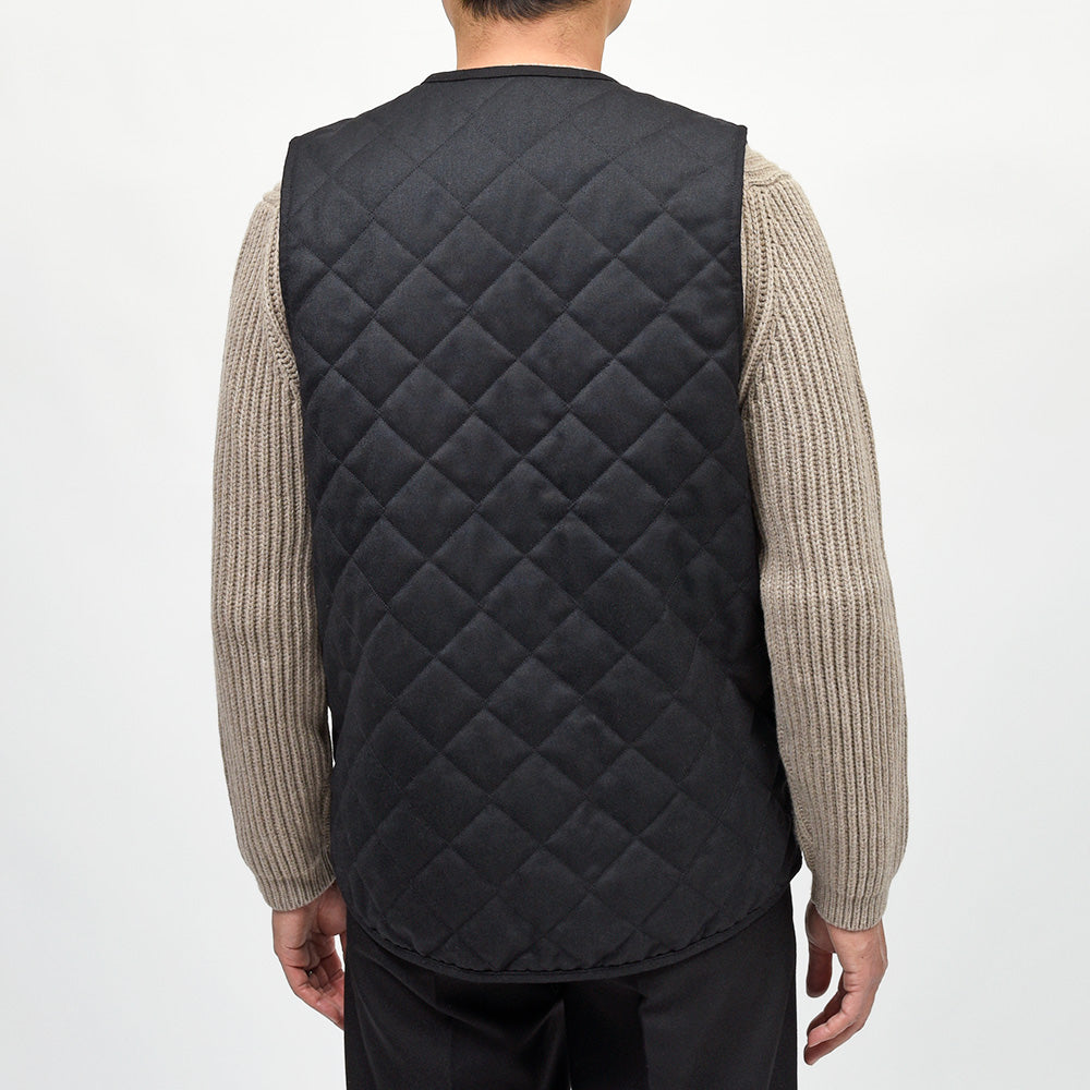 LAVENHAM(ラベンハム) BLACK EDITION Wool Button Front Gilet ウール ボタンフロントジレ