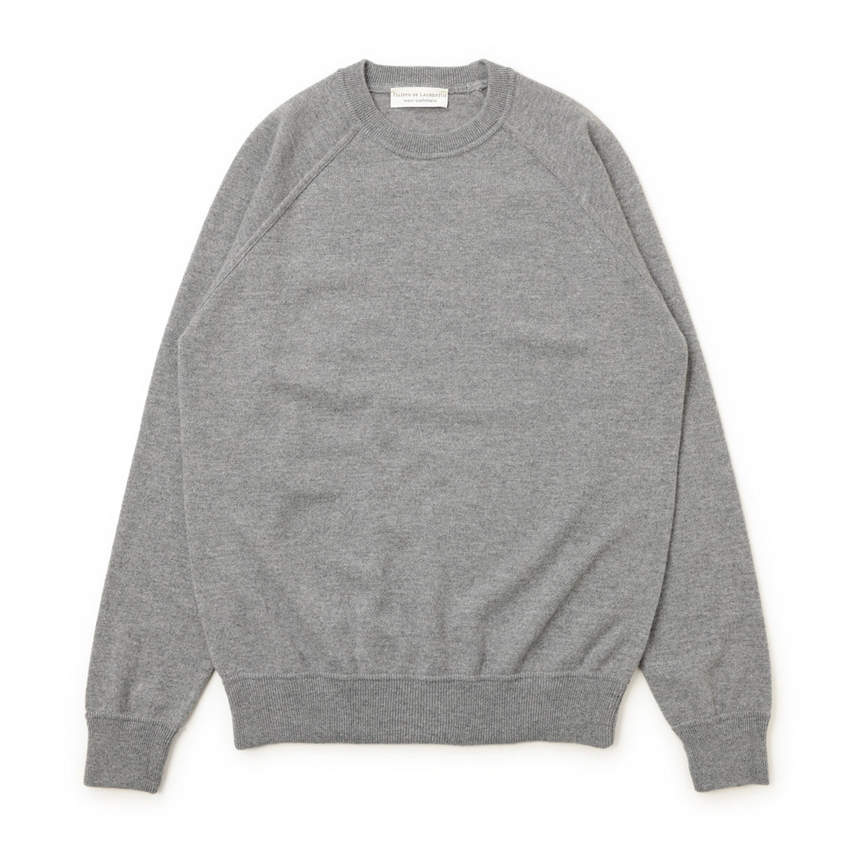 FILIPPO DE LAURENTIIS フィリッポ デ ローレンティス ニット 長袖 クルーネック ラグラン GC1MLR2A WC12R 0929 グレー