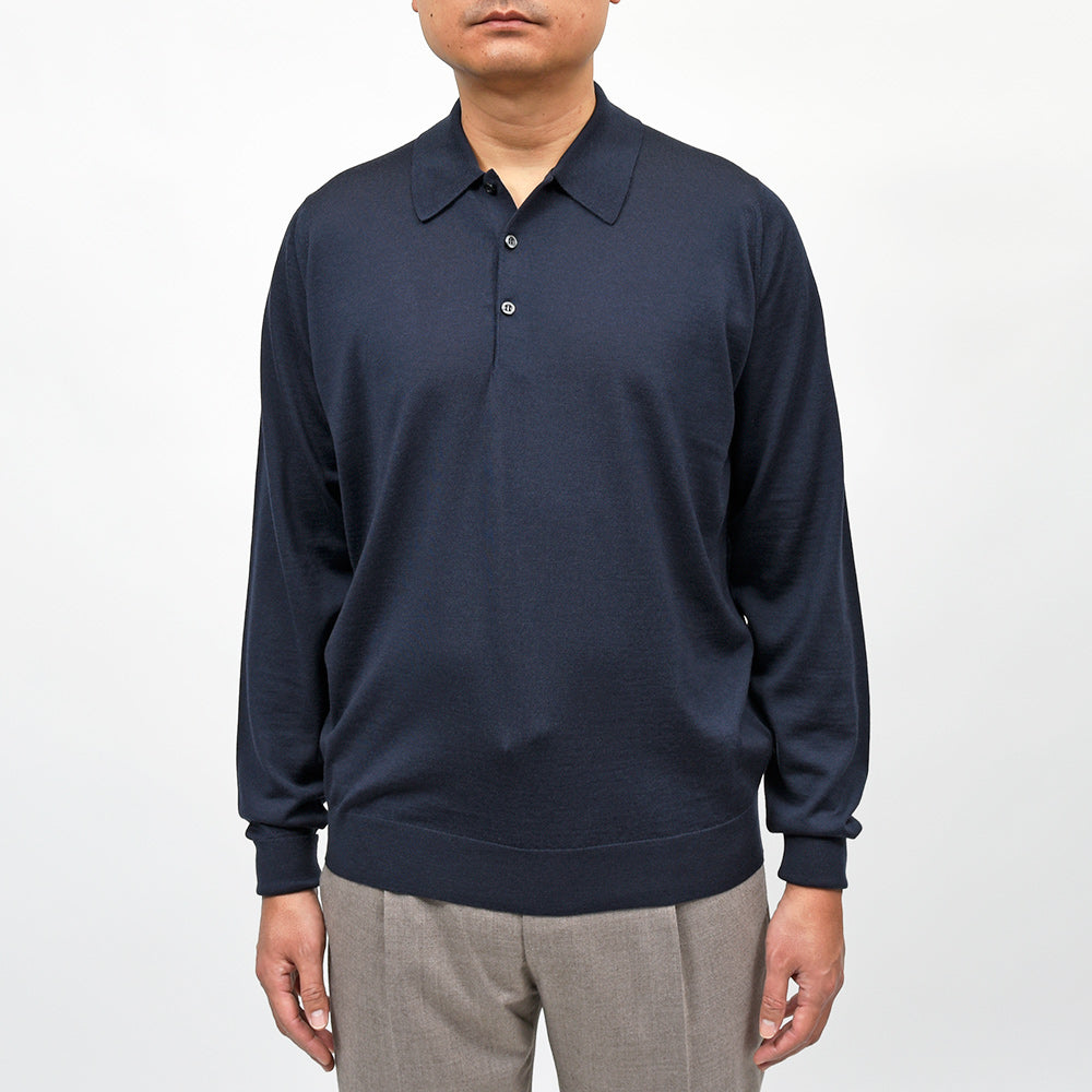 JOHN SMEDLEY(ジョンスメドレー) DORSET エクストラファインメリノウール 30ゲージ ニットポロ EASY FIT