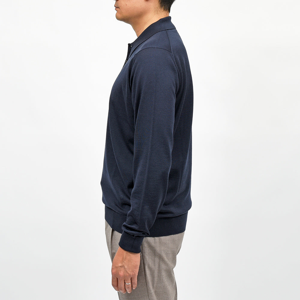 JOHN SMEDLEY(ジョンスメドレー) DORSET エクストラファインメリノウール 30ゲージ ニットポロ EASY FIT