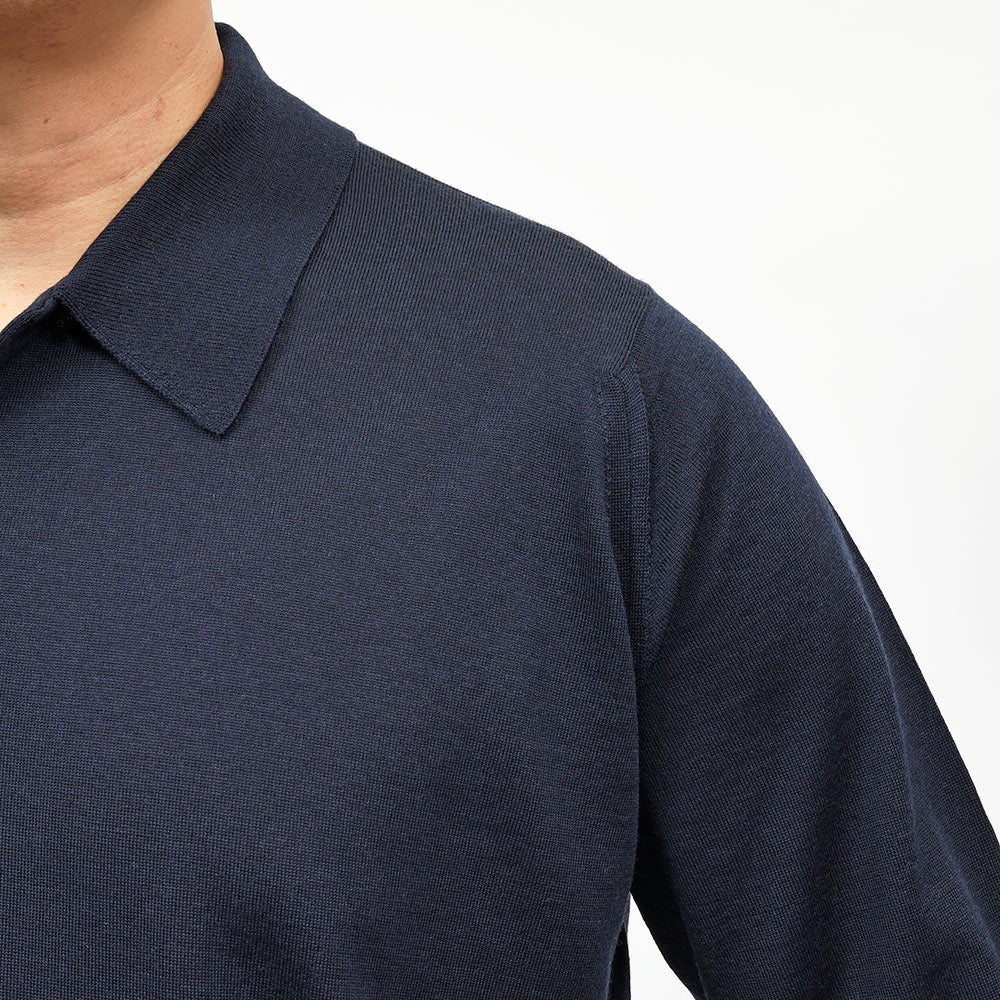 JOHN SMEDLEY(ジョンスメドレー) DORSET エクストラファインメリノウール 30ゲージ ニットポロ EASY FIT