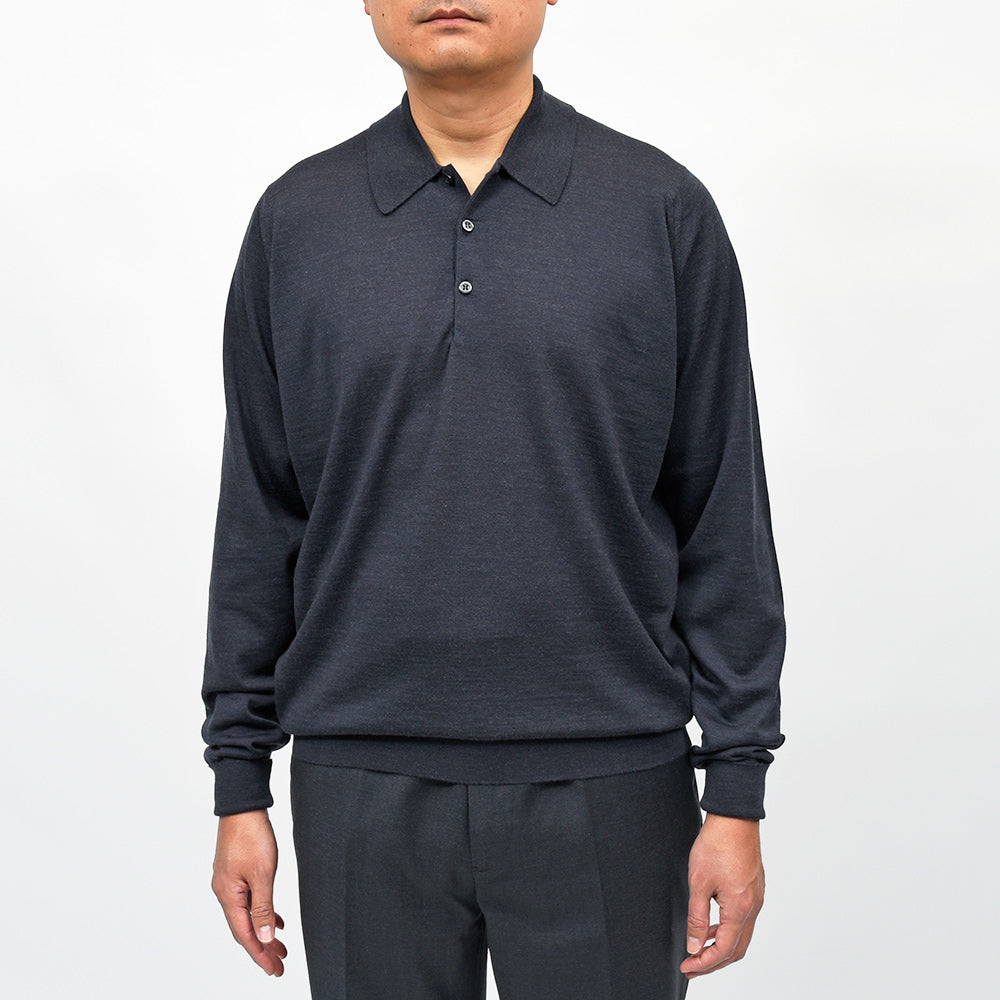 JOHN SMEDLEY(ジョンスメドレー) DORSET エクストラファインメリノウール 30ゲージ ニットポロ EASY FIT