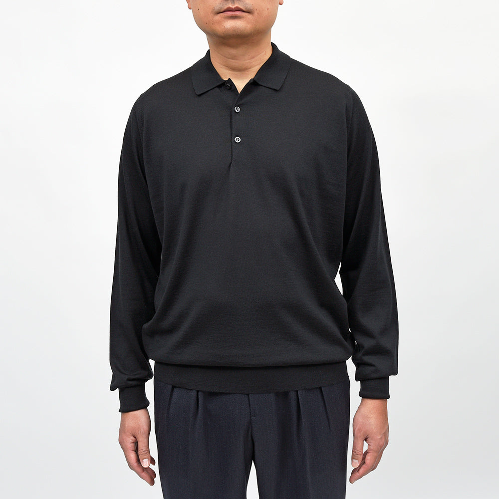 JOHN SMEDLEY(ジョンスメドレー) DORSET エクストラファインメリノウール 30ゲージ ニットポロ EASY FIT