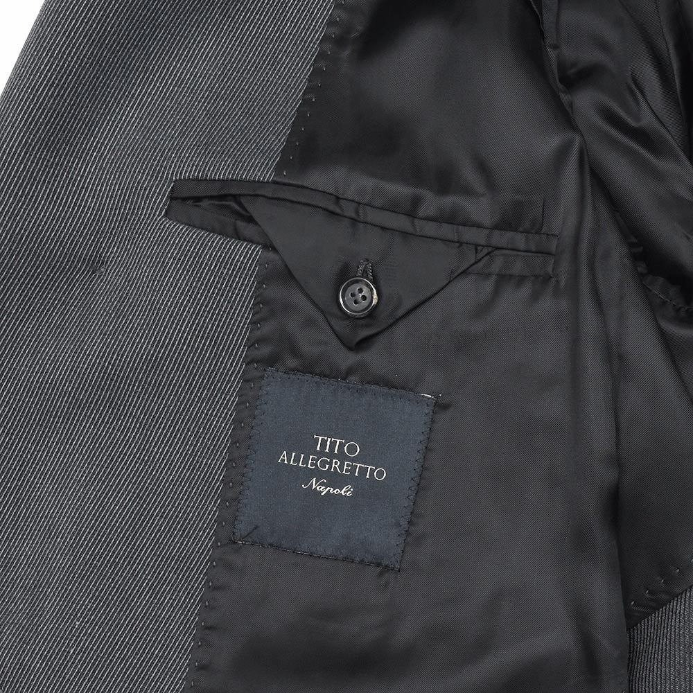 TITO ALLEGRETTO(ティト アレグレット) ヴァージンウールポリエステル ツイル ベルテッド ラグランスリーブ シングルコート