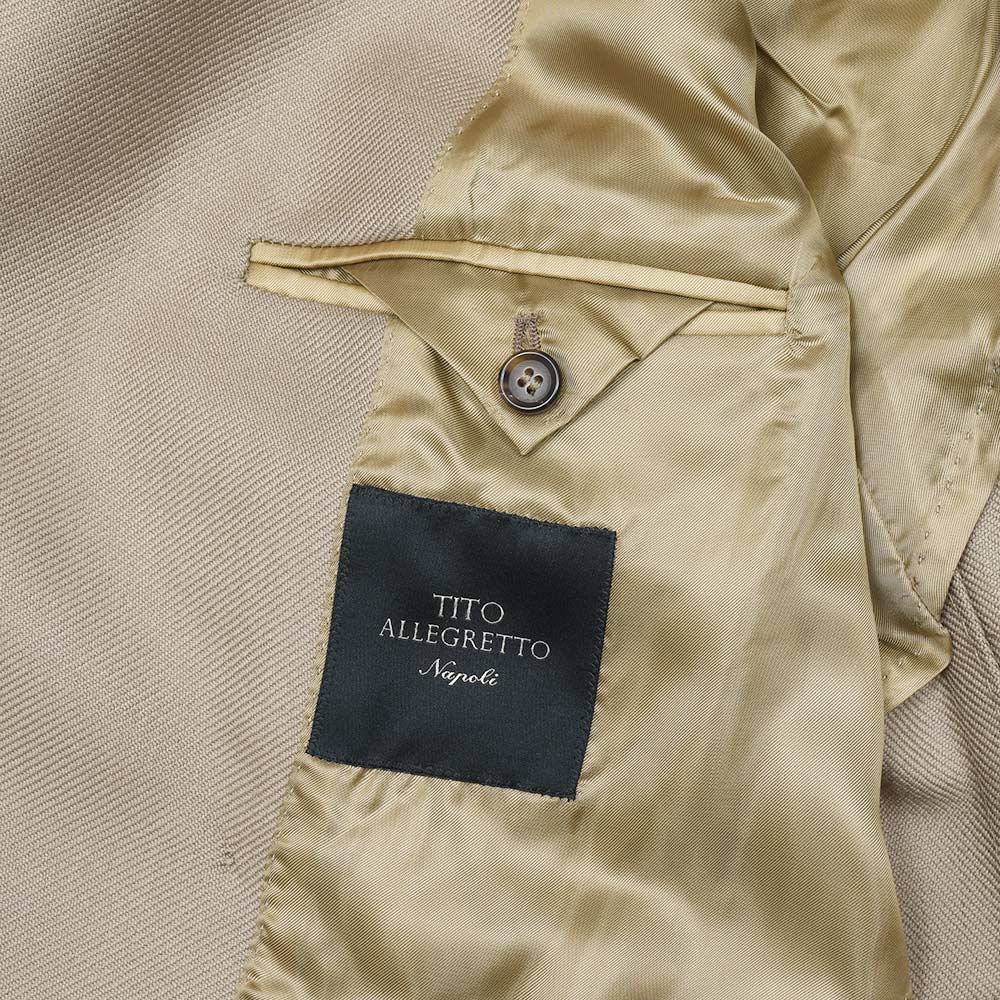TITO ALLEGRETTO(ティト アレグレット) ヴァージンウールモヘヤ キャバリーツイル ベルテッド ラグランスリーブ ダブルコート