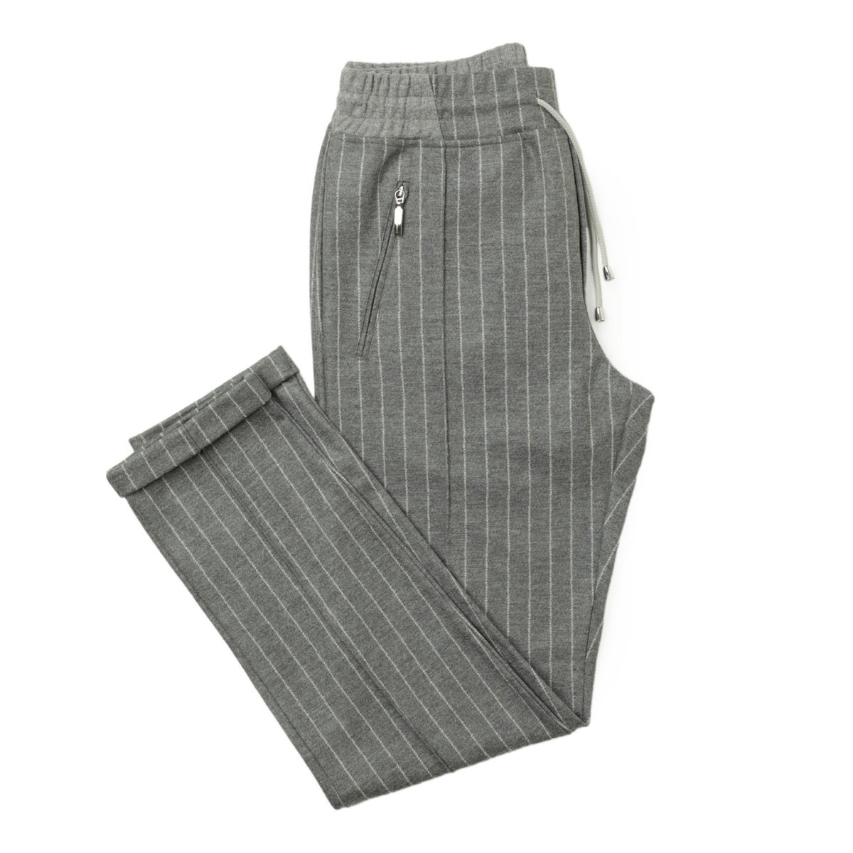 ドリアーニ / ジャージストライプパンツ / 永久クリース ウール ドローコード / 837 T J3 Pant / グレー