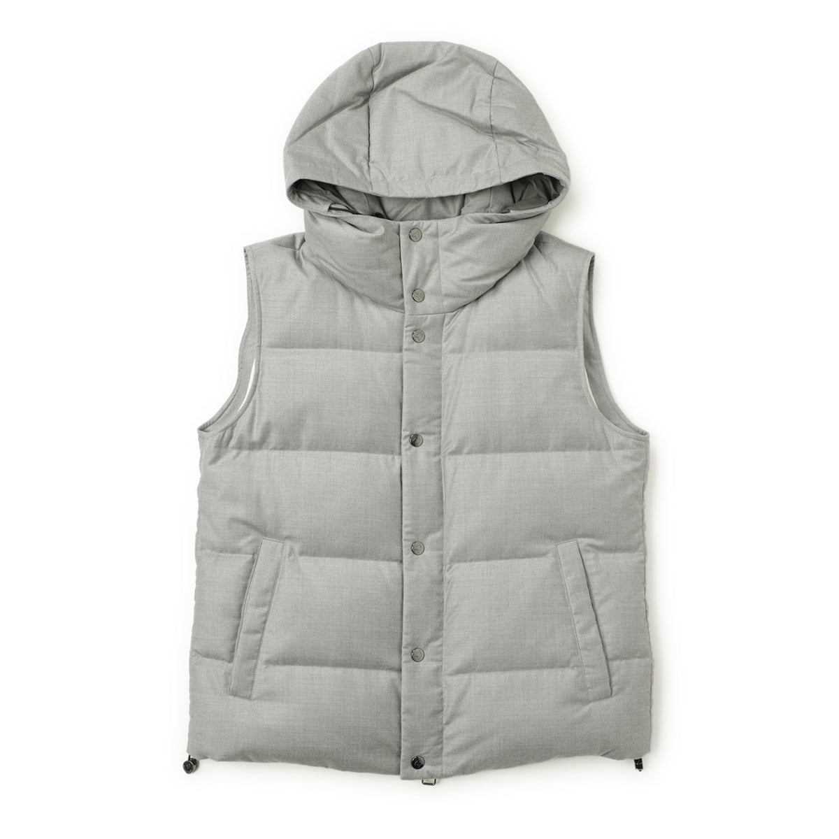 モンテコーレ / フーデッド ダウンベスト ウール / Loro Piana Rain System / 5237-582A200 / グレー
