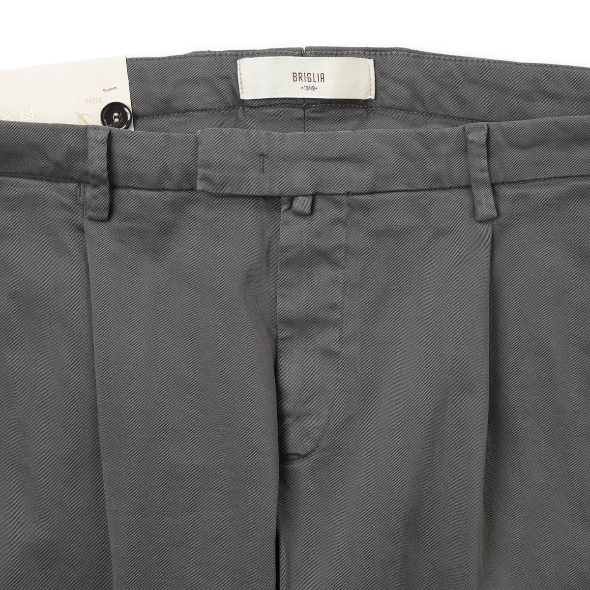 ブリリア 1949 / スラックスパンツ / ワンプリーツ コットン ストレッチ / SLIM FIT / 5207-07008 / グレー