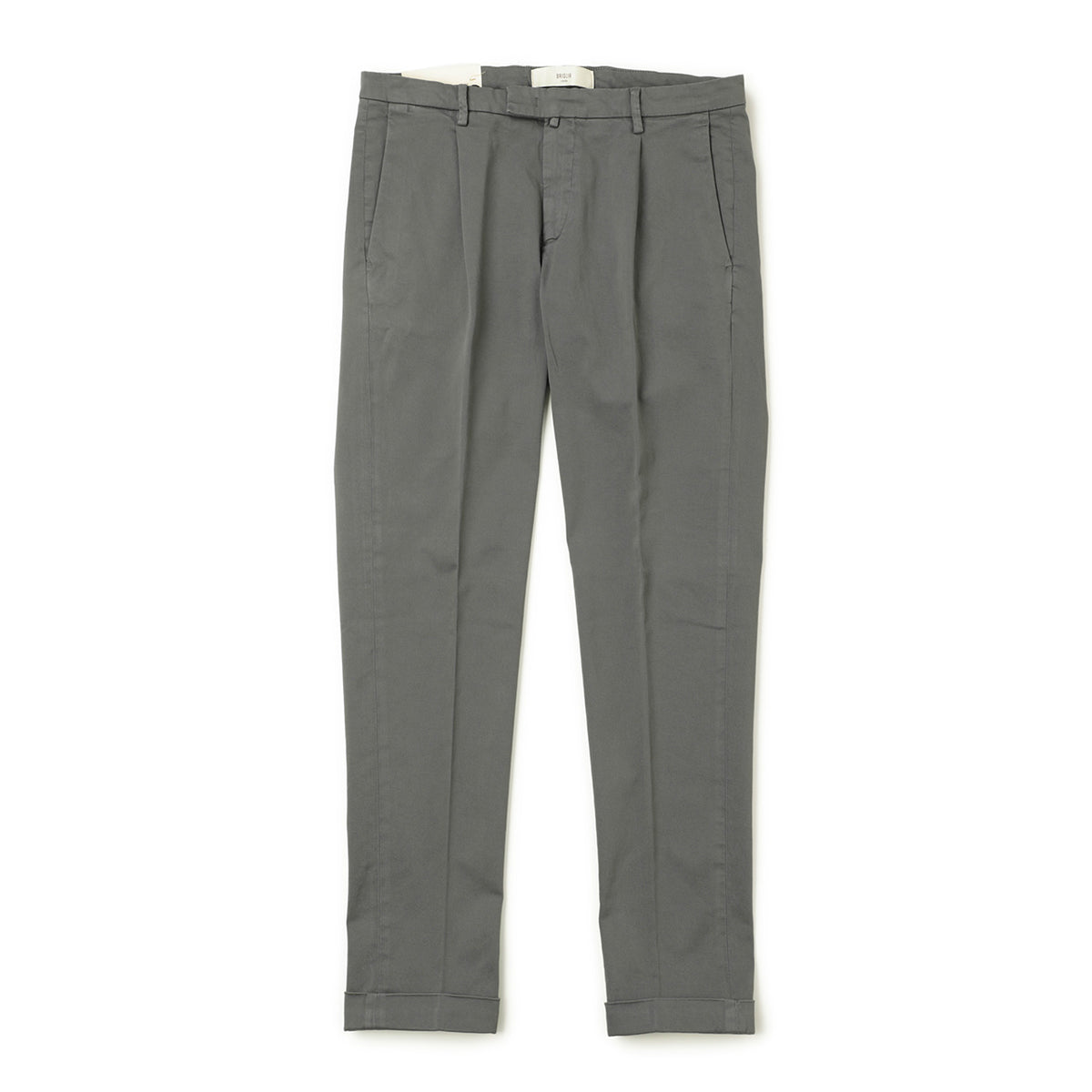 ブリリア 1949 / スラックスパンツ / ワンプリーツ コットン ストレッチ / SLIM FIT / 5207-07008 / グレー