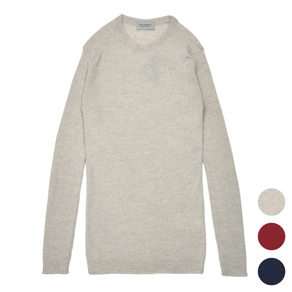 JOHN SMEDLEY(ジョンスメドレー)NOLAH クルーネックリブニット