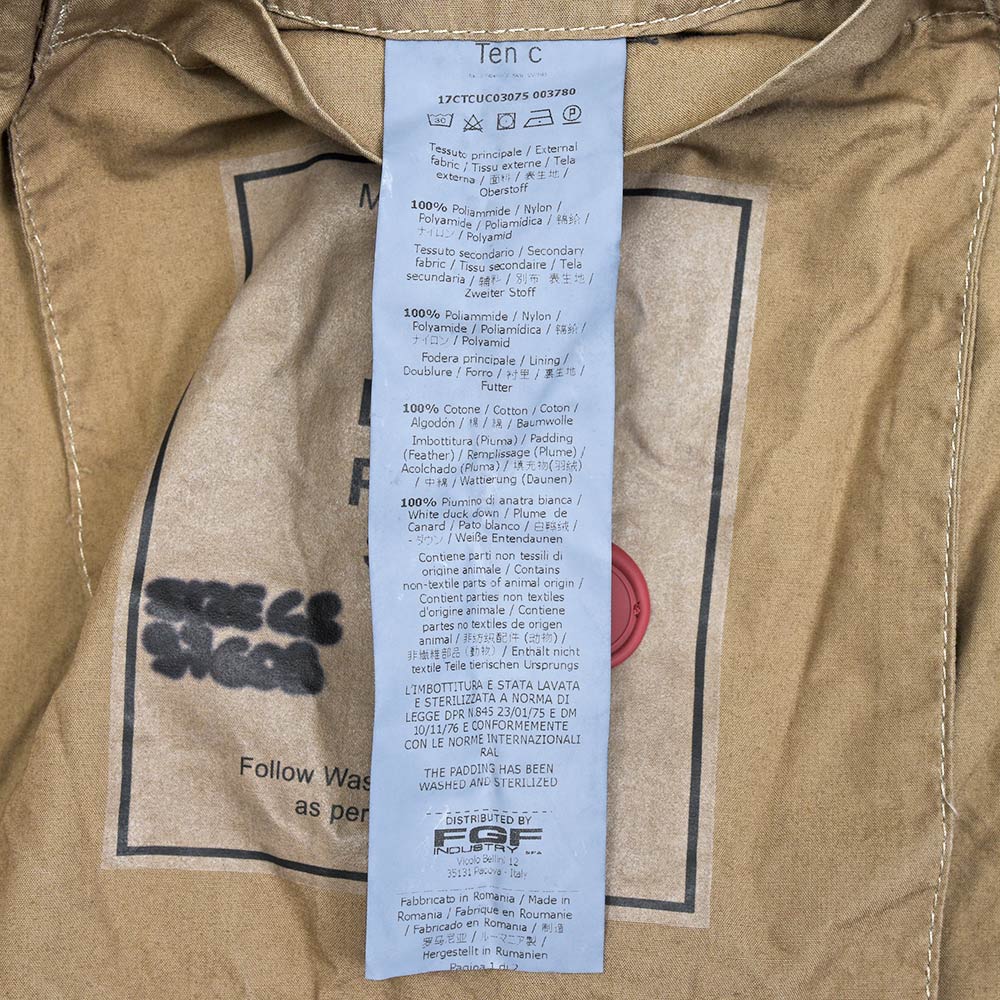 Ten c(テンシー) ARTIC DOWN PARKA ナイロン ヘビーフライトジャケット ダウンジャケット