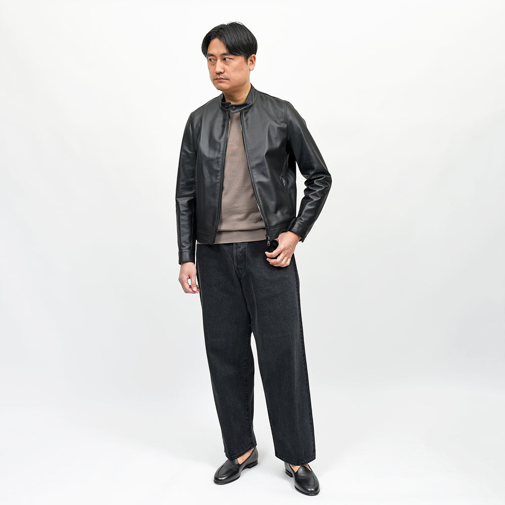EMMETI(エンメティ) JURI SPレザー ラムナッパレザー ライダースジャケット