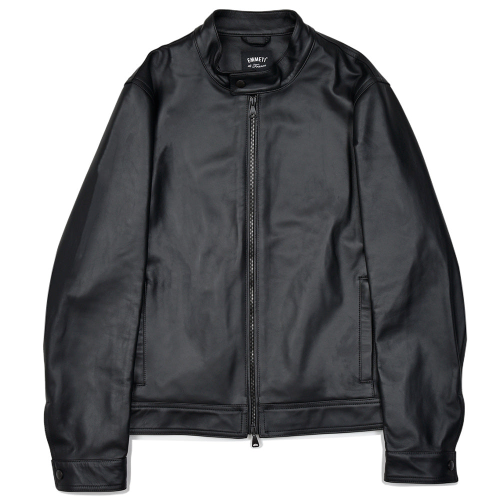 EMMETI(エンメティ) JURI SPレザー ラムナッパレザー ライダースジャケット