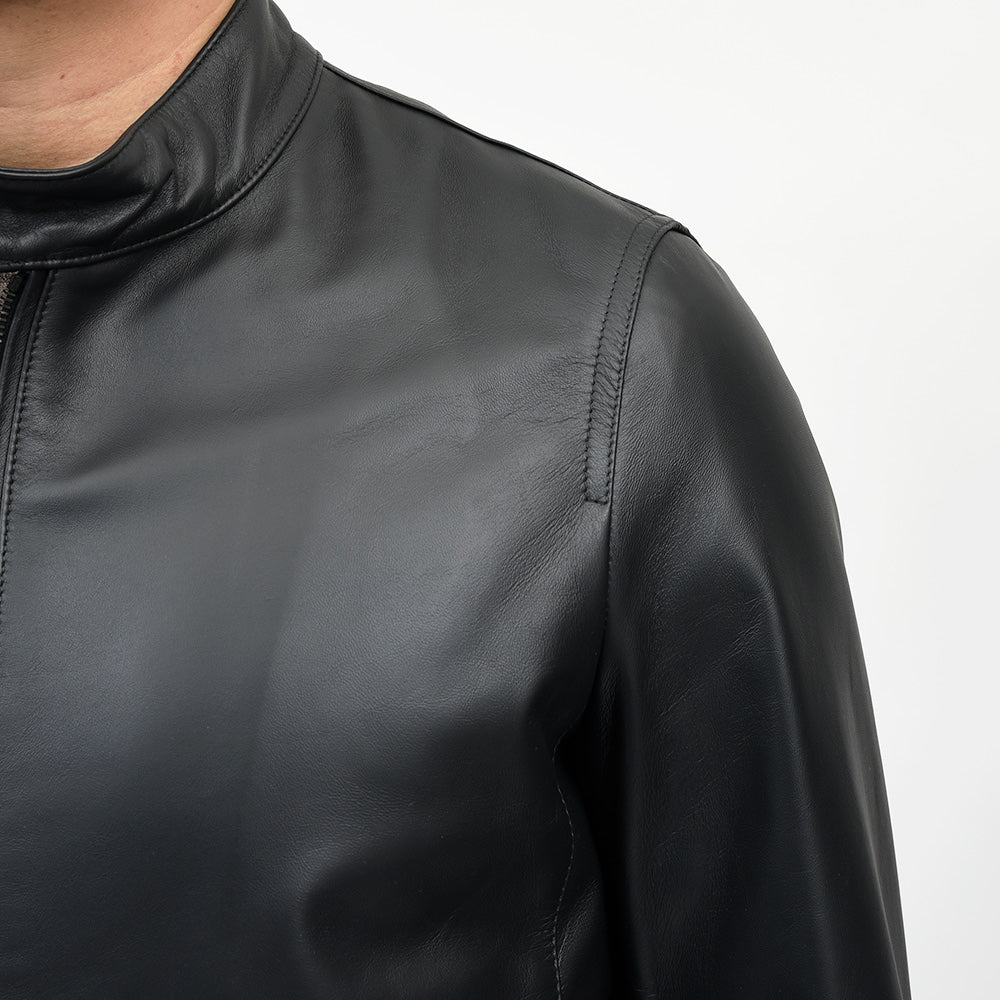 EMMETI(エンメティ) JURI SPレザー ラムナッパレザー ライダースジャケット