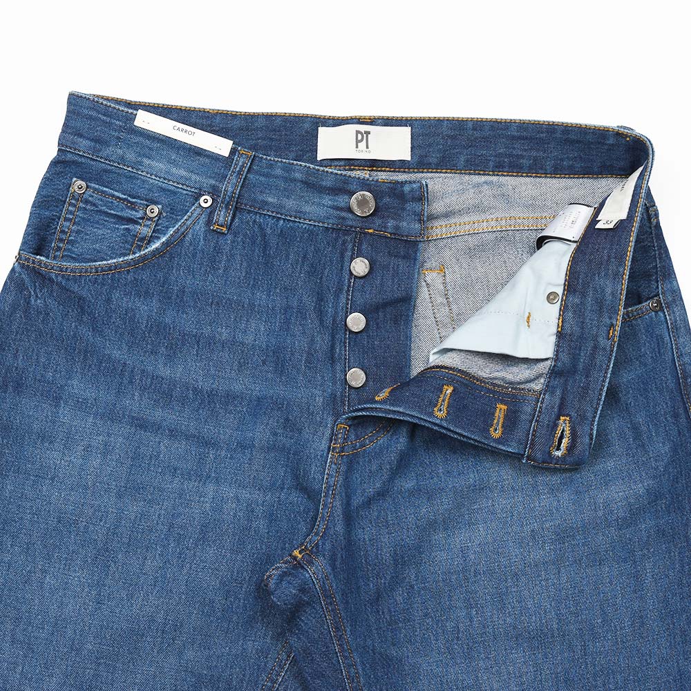 PT TORINO DENIM(ピーティートリノデニム) コットン ウォッシュド デニムパンツ REBEL/CARROT FIT/CA5610