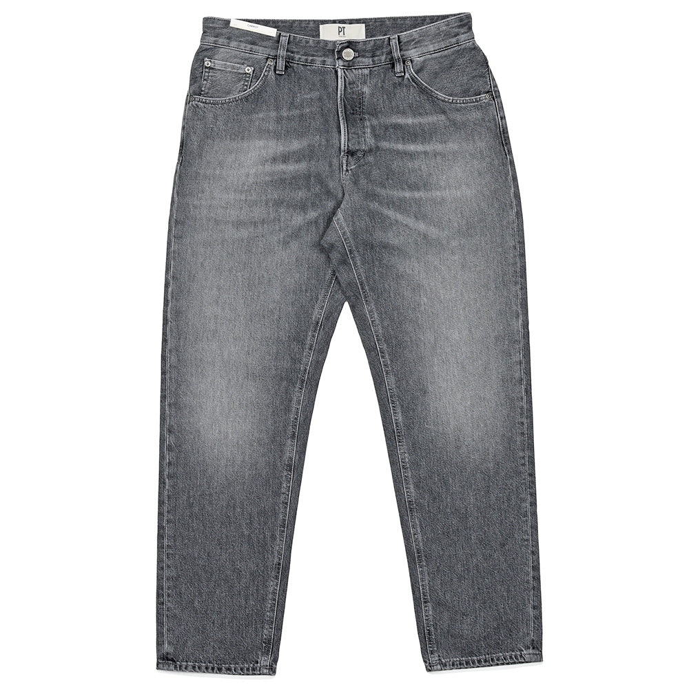 PT TORINO DENIM(ピーティートリノデニム) コットン ウォッシュド ブラックデニムパンツ REBEL/CARROT FIT/OA5640
