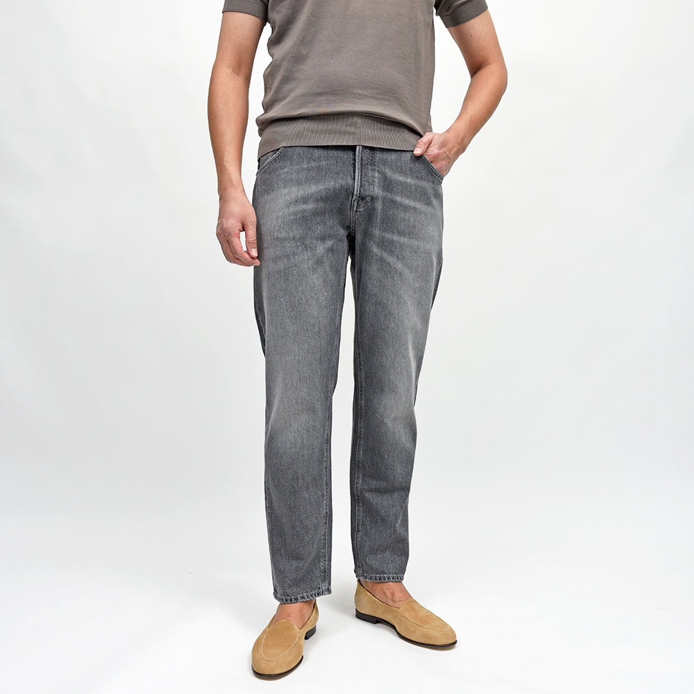 PT TORINO DENIM(ピーティートリノデニム) コットン ウォッシュド ブラックデニムパンツ REBEL/CARROT FIT/OA5640