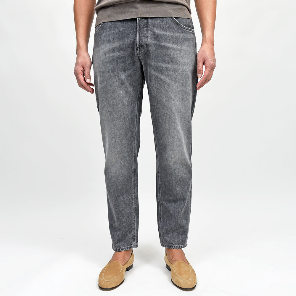 PT TORINO DENIM(ピーティートリノデニム) コットン ウォッシュド ブラックデニムパンツ REBEL/CARROT FIT/OA5640