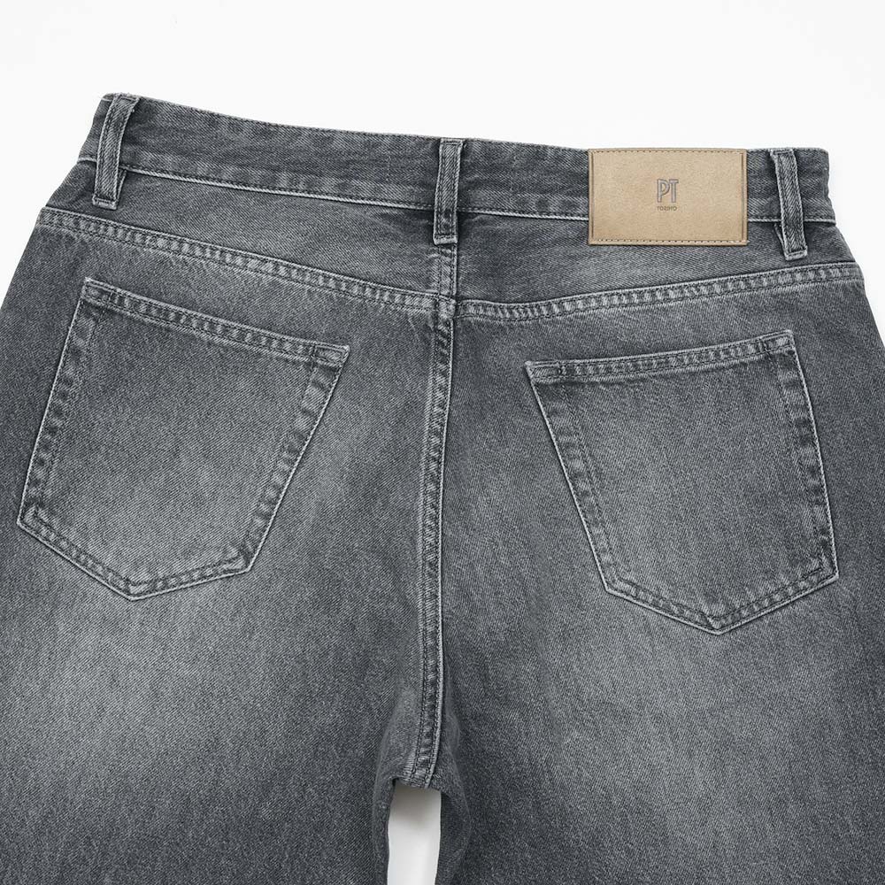 PT TORINO DENIM(ピーティートリノデニム) コットン ウォッシュド ブラックデニムパンツ REBEL/CARROT FIT/OA5640