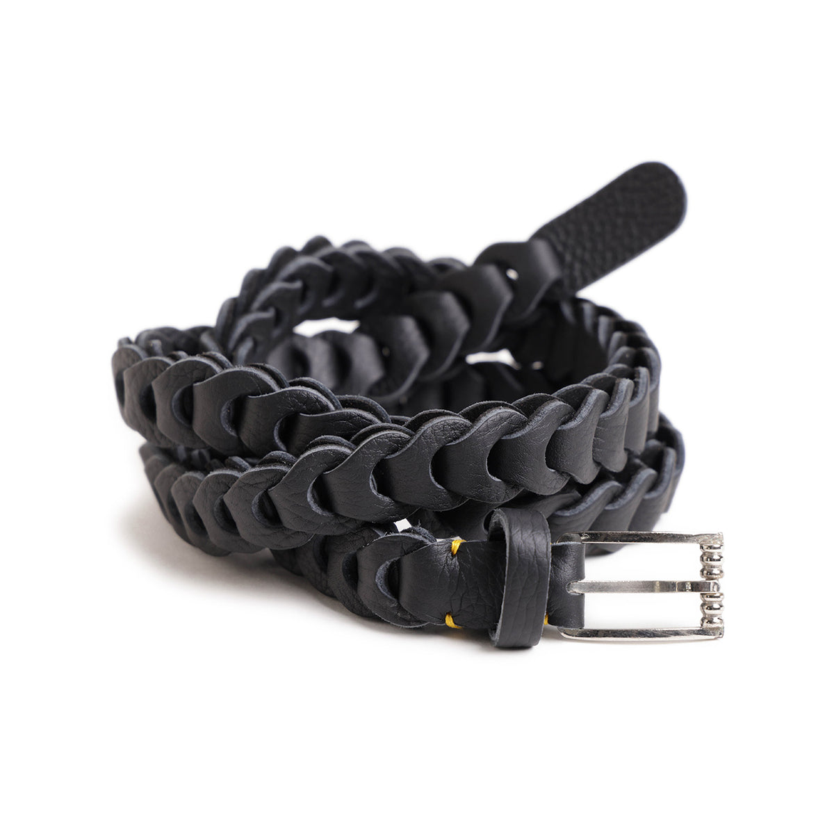 イルミーチョ / 【菅原靴店 素材別注モデル】ヴィンテージバックル メッシュ レザー ベルト / BULL BOHO / 20mm幅 / ブラック