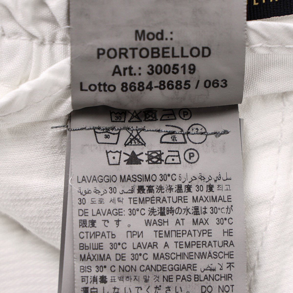 ブリリア1949 / 2プリーツ デニム スラックス / DNM EASY FIT PORTOBELLOD / 00519 / ホワイト