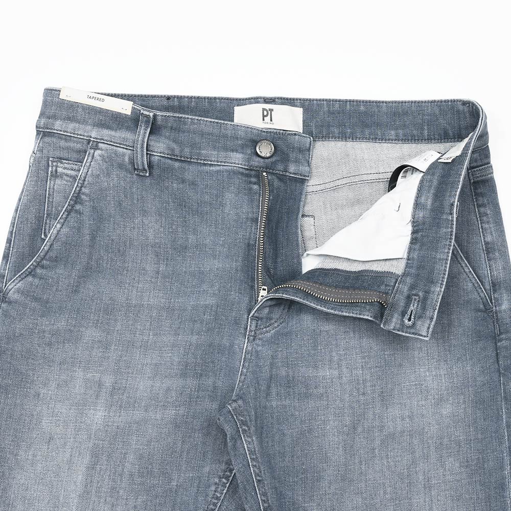 PT TORINO DENIM(ピーティートリノデニム) INDIE コットンストレッチ ブラックデニムスラックス/CA5710