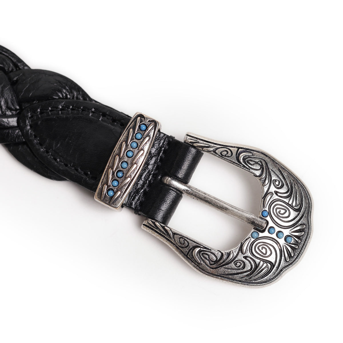 ファットリア デル クオイオ / メッシュ レザー ベルト / 25mm幅 / ASOLINA MESH BELT / ブラック