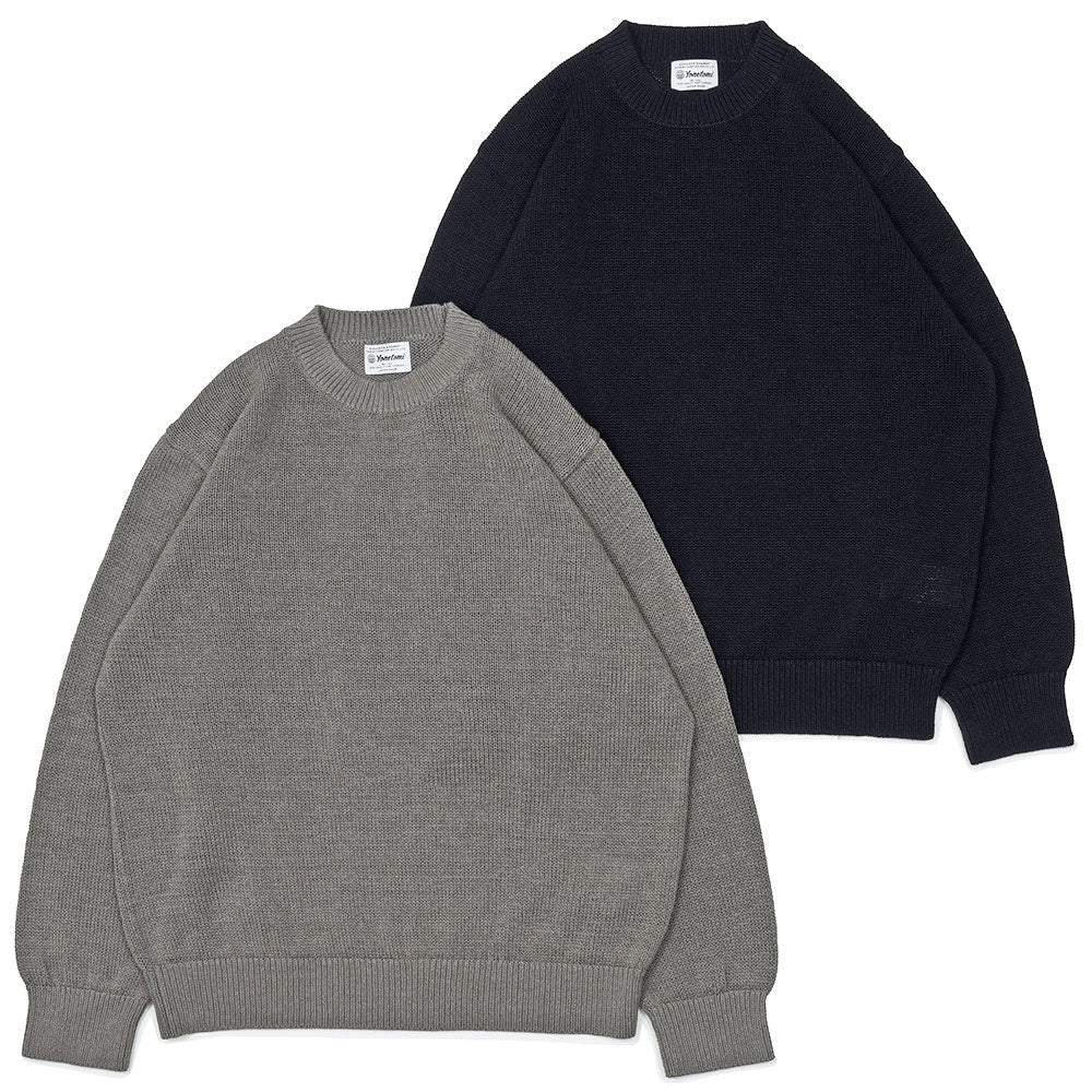 Yonetomi(ヨネトミ) WASHI COTTON KNIT PULLOVER 和紙 コットン ローゲージ クルーネックニット