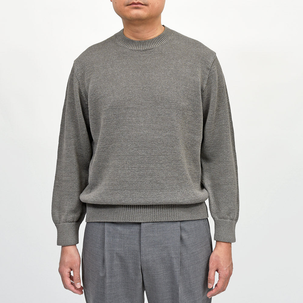 Yonetomi(ヨネトミ) WASHI COTTON KNIT PULLOVER 和紙 コットン ローゲージ クルーネックニット