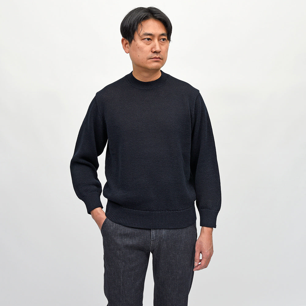 Yonetomi(ヨネトミ) WASHI COTTON KNIT PULLOVER 和紙 コットン ローゲージ クルーネックニット