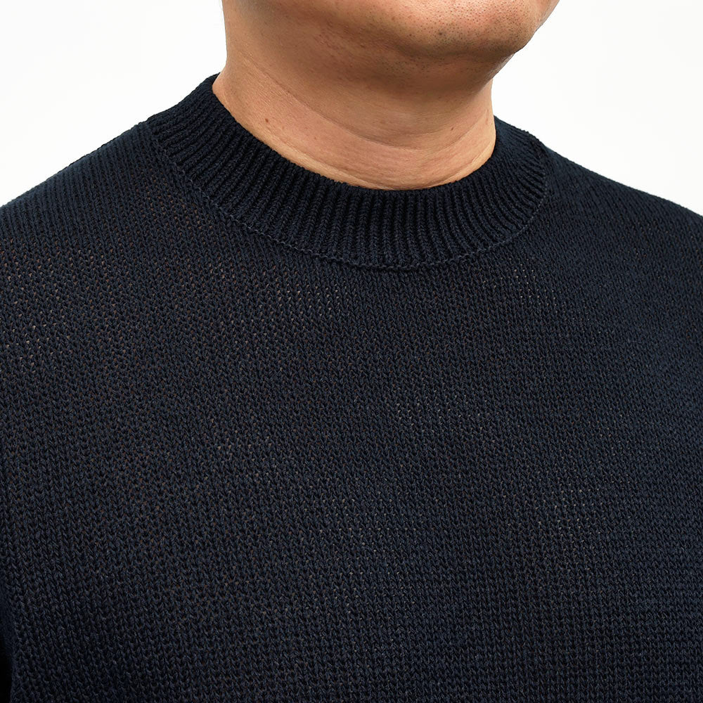 Yonetomi(ヨネトミ) WASHI COTTON KNIT PULLOVER 和紙 コットン ローゲージ クルーネックニット