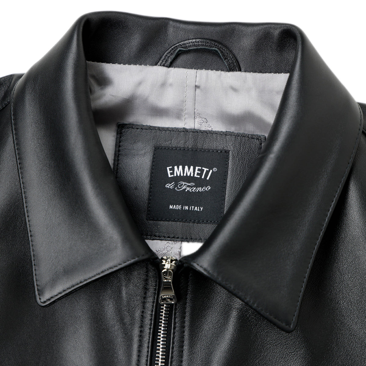 エンメティ/ 【菅原靴店別注】JUMMA ラムナッパレザー スペシャルレザー シングル ライダース / ブラック