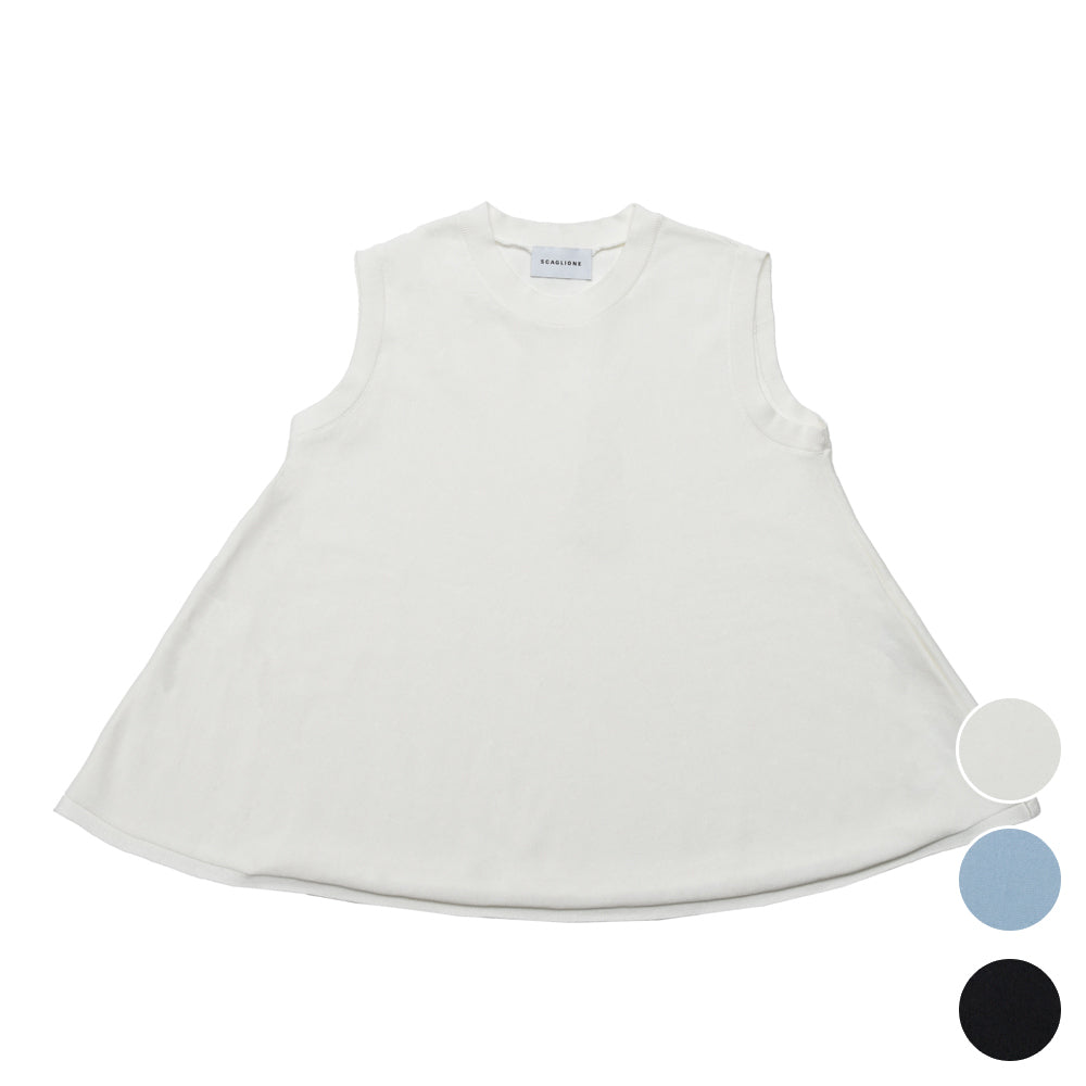 SCAGLIONE(スカリオーネ) DSC061 コットンノースリーブカットソー