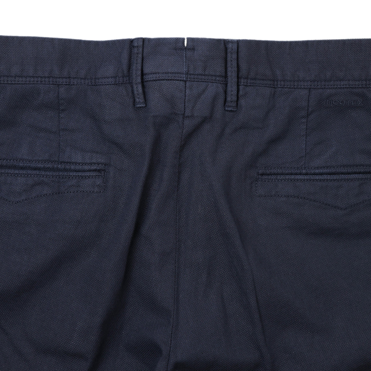 インコテックス / コットン リネン ウォッシュド ストレッチ パンツ / SLIM FIT / 18S100 9809A / ダークネイビー
