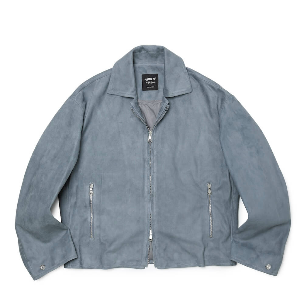 エンメティ / 【BR別注】スペシャル ラムスキン スウェード ジップアップ ブルゾン(シルバーパーツ)/ACHILLE_BR/SP LAMB SKIN SUEDE