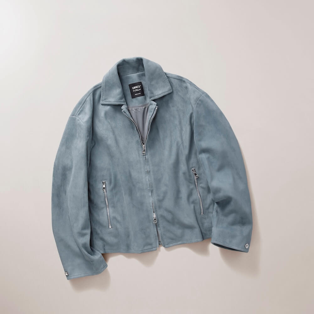 エンメティ / 【BR別注】スペシャル ラムスキン スウェード ジップアップ ブルゾン(シルバーパーツ)/ACHILLE_BR/SP LAMB SKIN SUEDE